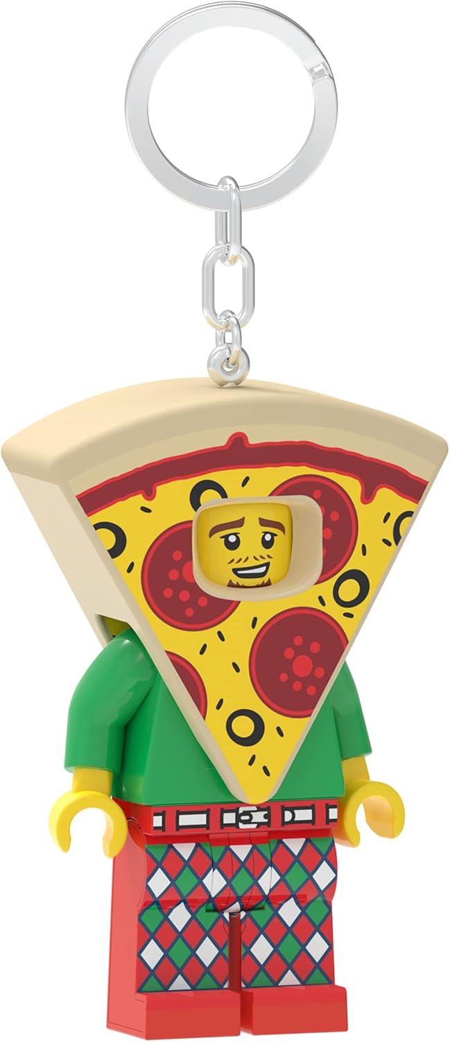 LEGO Classic Pizza Guy Keychain Light - 3 Inch Tall Figure (KE176
