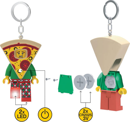 LEGO Classic Pizza Guy Keychain Light - 3 Inch Tall Figure (KE176