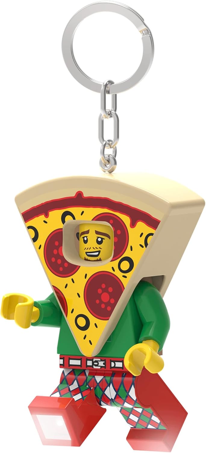 LEGO Classic Pizza Guy Keychain Light - 3 Inch Tall Figure (KE176
