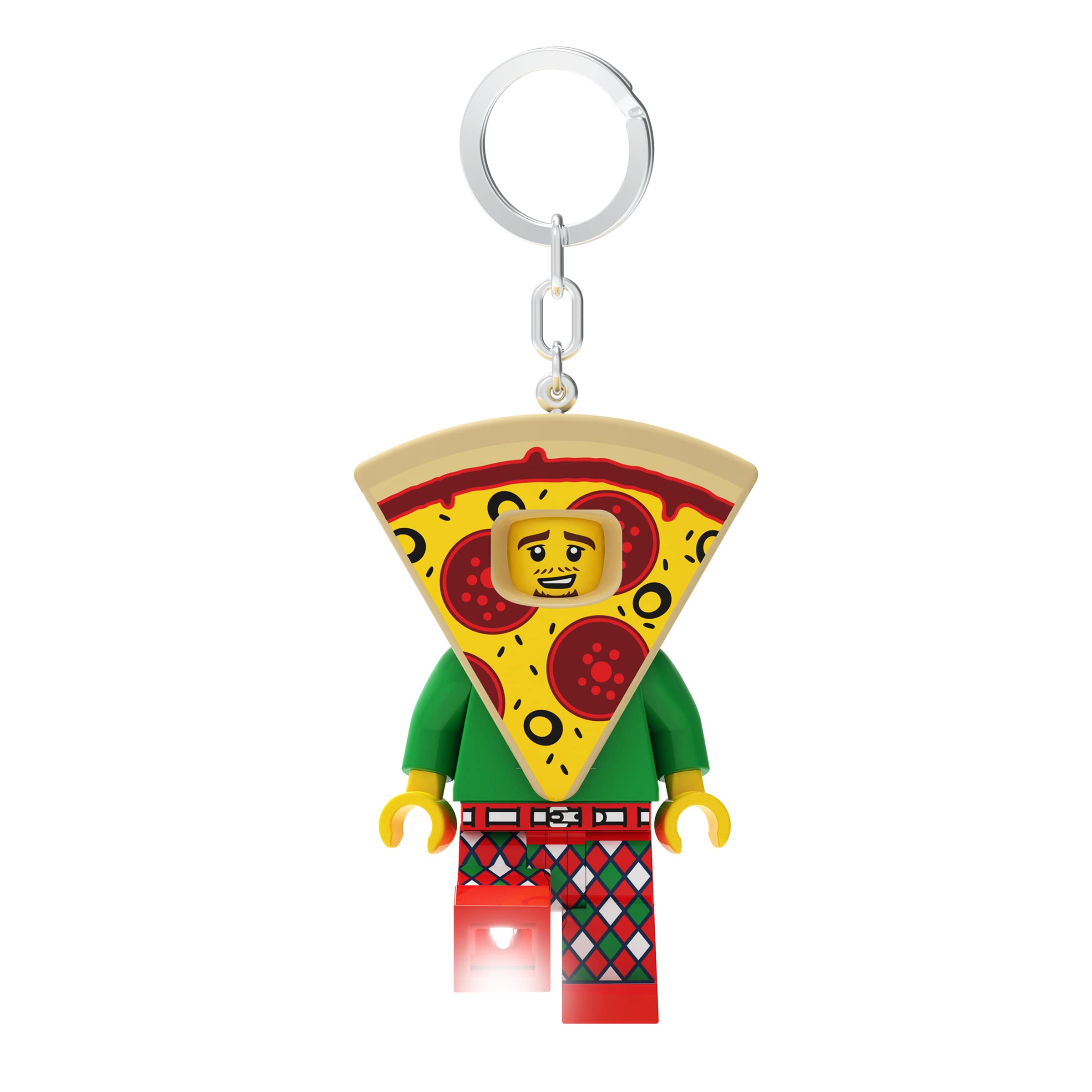 LEGO Classic Pizza Guy Keychain Light - 3 Inch Tall Figure (KE176
