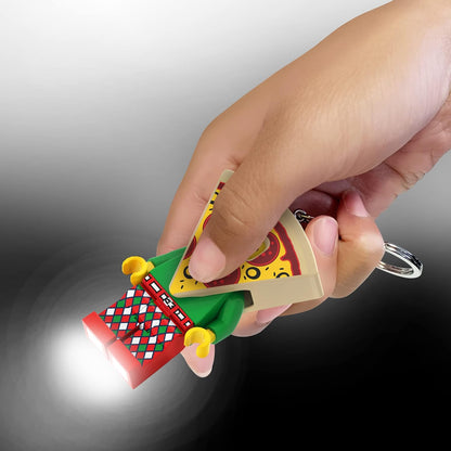LEGO Classic Pizza Guy Keychain Light - 3 Inch Tall Figure (KE176