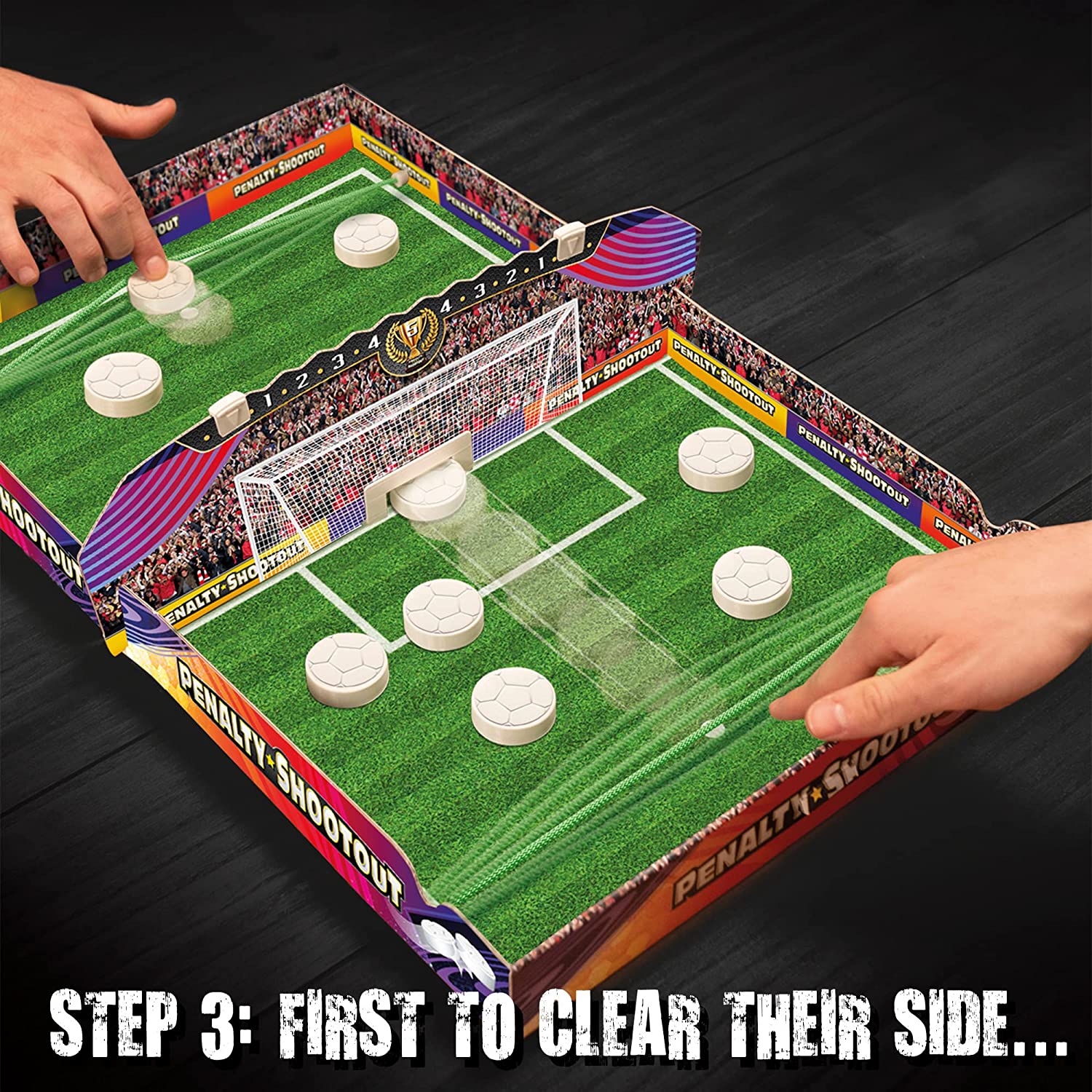 IDEAL | Penalty Shootout: The Flicking Fast Football Game! | Family Games | For 2 Players | Ages 6+