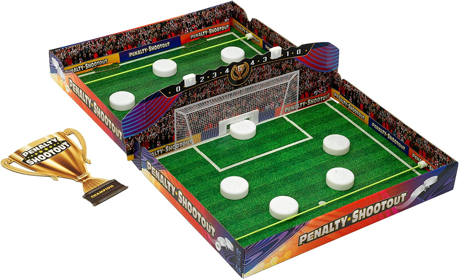 IDEAL | Penalty Shootout: The Flicking Fast Football Game! | Family Games | For 2 Players | Ages 6+