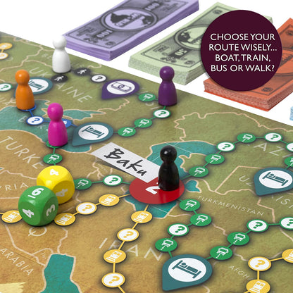 IDEAL | Race Across the World: The globe-trotting adventure game! | Family TV Show Game| For 2-6 Players | Ages 8+