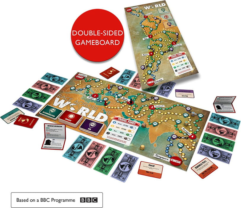IDEAL | Race Across the World: The globe-trotting adventure game! | Family TV Show Game| For 2-6 Players | Ages 8+