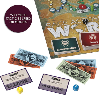 IDEAL | Race Across the World: The globe-trotting adventure game! | Family TV Show Game| For 2-6 Players | Ages 8+