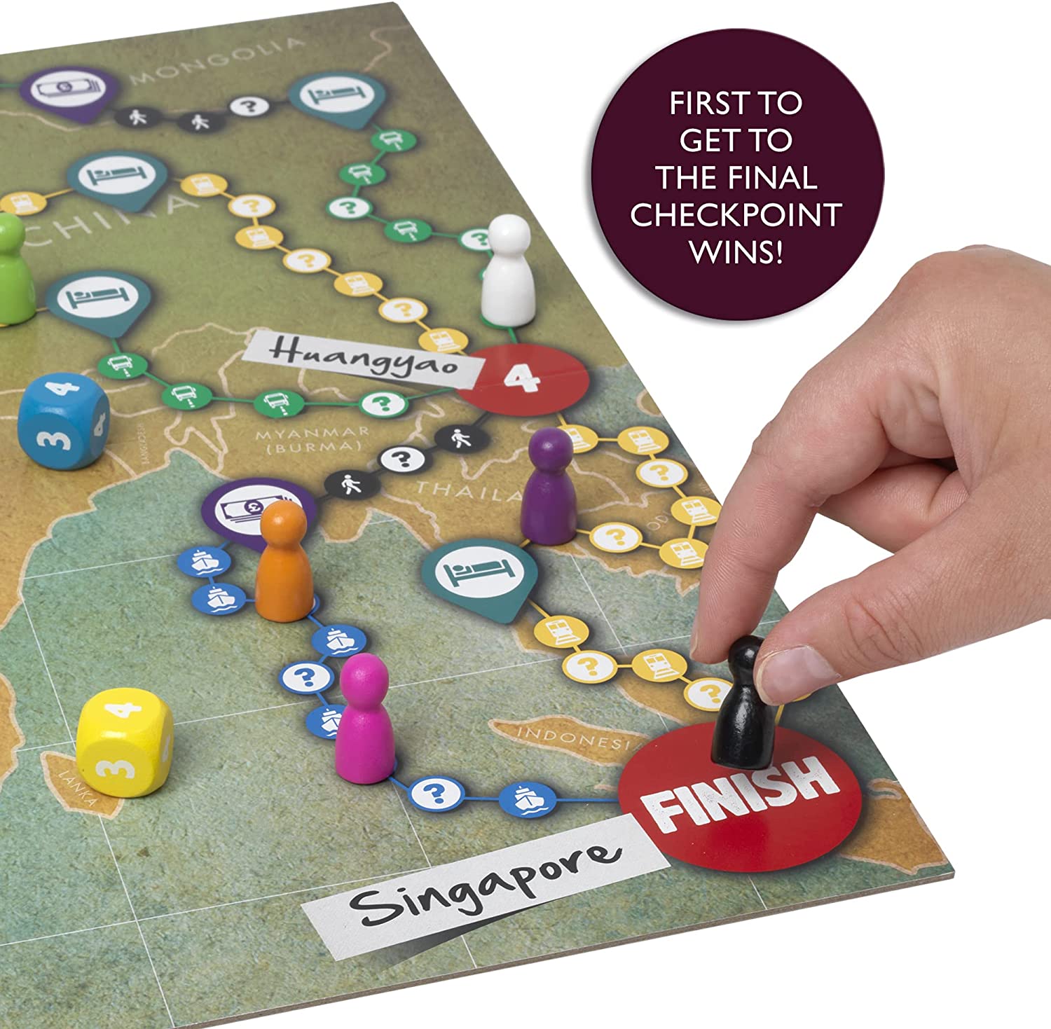 IDEAL | Race Across the World: The globe-trotting adventure game! | Family TV Show Game| For 2-6 Players | Ages 8+
