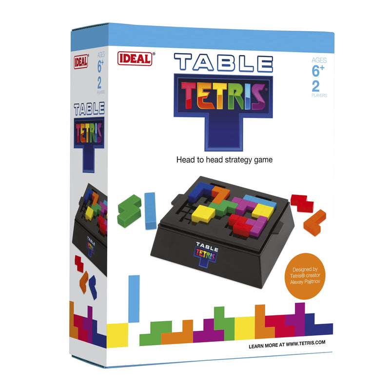 IDEAL | Table Tetris game: Head to head strategy game | Strategy Game | For 2 Players | Ages 6+ Single Table Tetris