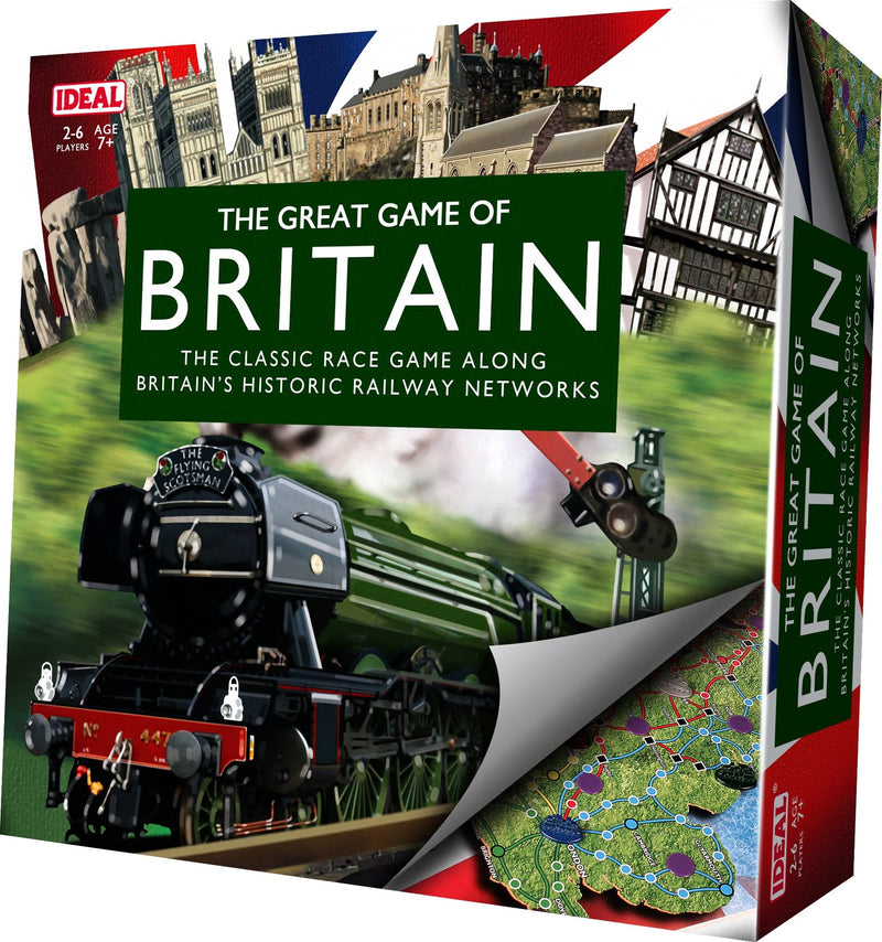 IDEAL | The Great Game of Britain: The classic race game along Britain's historic railway networks | Classic Board Games | For 2-6 Players | Ages 7+, Nylon/a