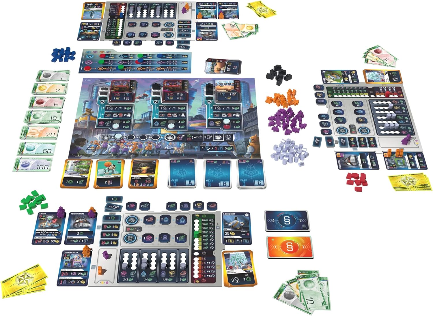 Planet B Board Game | Political Strategy Game | Futuristic Sci-Fi Game for Adults | Fun Game for Family Game Night | Ages 14+ | 2-4 Players | Average Playtime 60-180 Minutes | Made by Z-Man Games