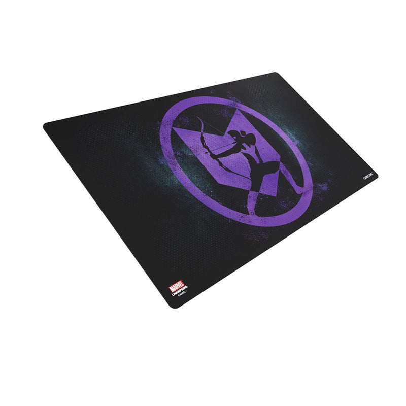 Marvel Champions Hawkeye Game Mat | Slip-Resistant 24" by 14" Rubber Mat | Designed for Use with Marvel Champions The Card Game | Compatible with Other TCGs and LCGs | Made by Gamegenic