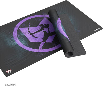 Marvel Champions Hawkeye Game Mat | Slip-Resistant 24" by 14" Rubber Mat | Designed for Use with Marvel Champions The Card Game | Compatible with Other TCGs and LCGs | Made by Gamegenic