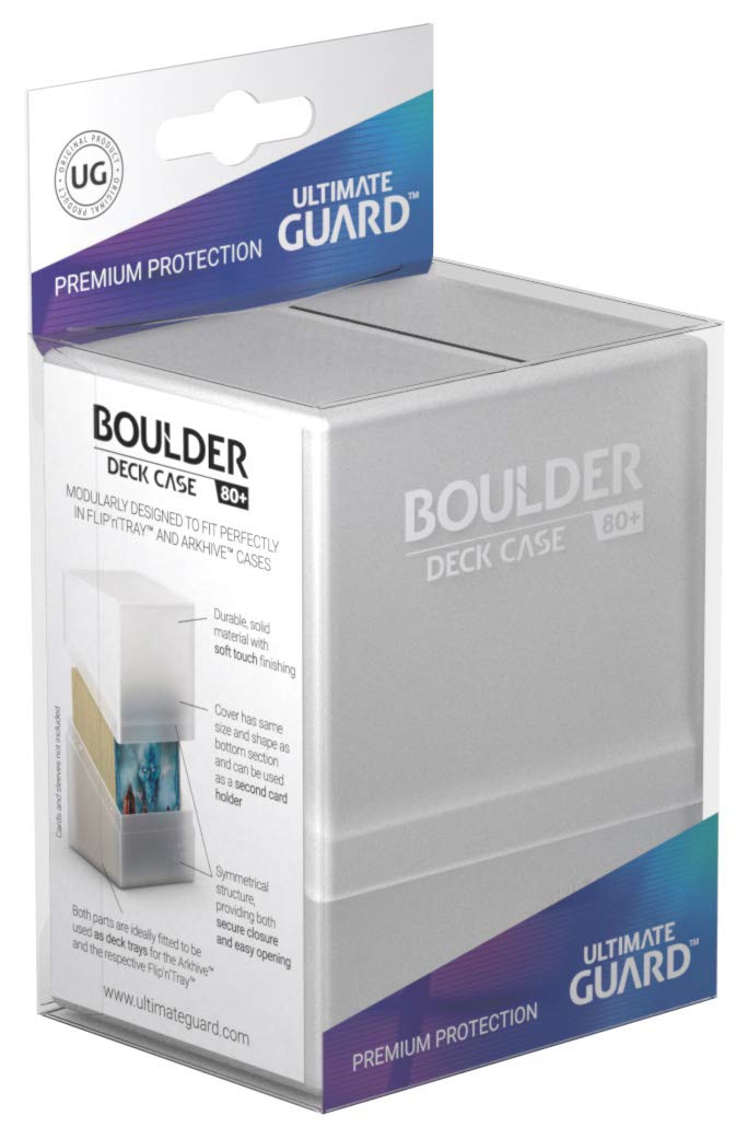 Ultimate Guard UGD010681 Boulder Deck Case 80+ Standard Size Box, Frosted, S