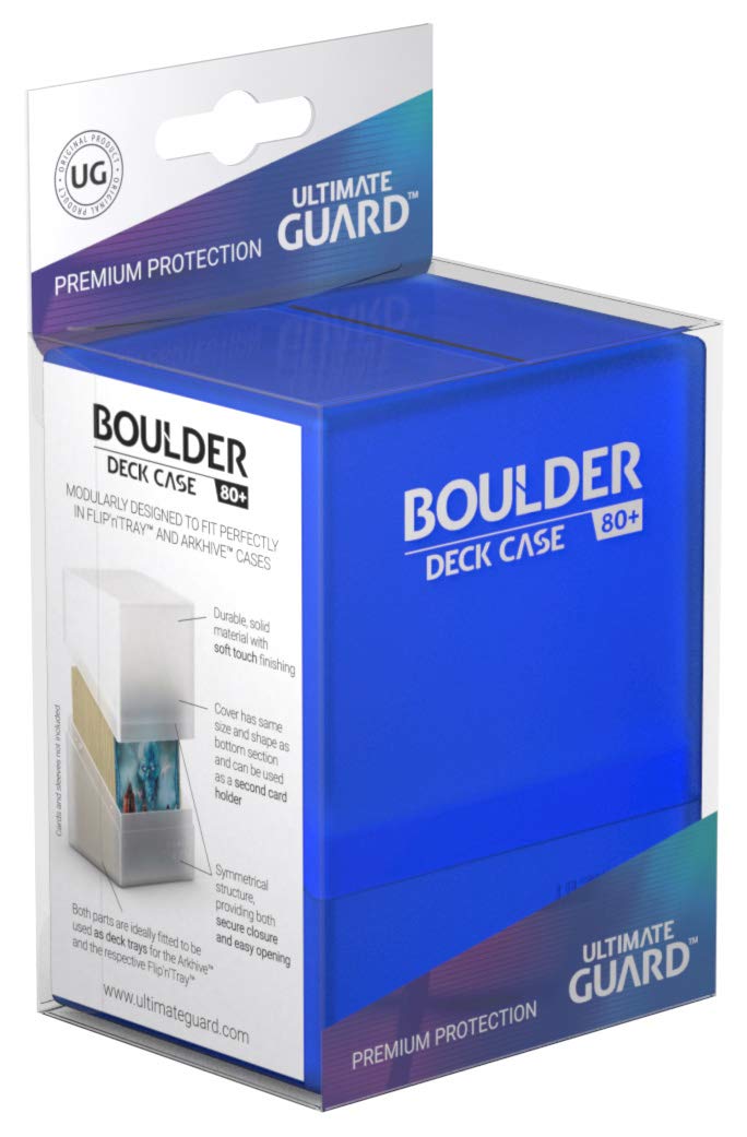 Ultimate Guard UGD010683 Boulder Deck Case 80+ Standard Size Box, Sapphire, S