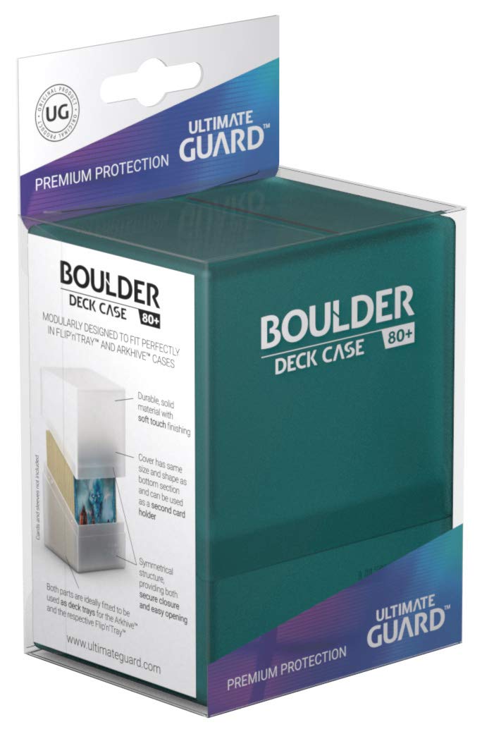 Ultimate Guard UGD010688 Boulder Deck Case 80+ Standard Size Box, Malachite