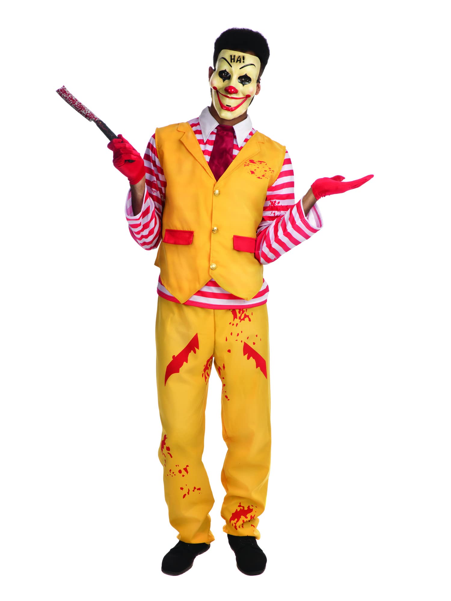 Bristol Novelty Dapper Clown Male Costume, Adult Fancy Dress, World Book Day