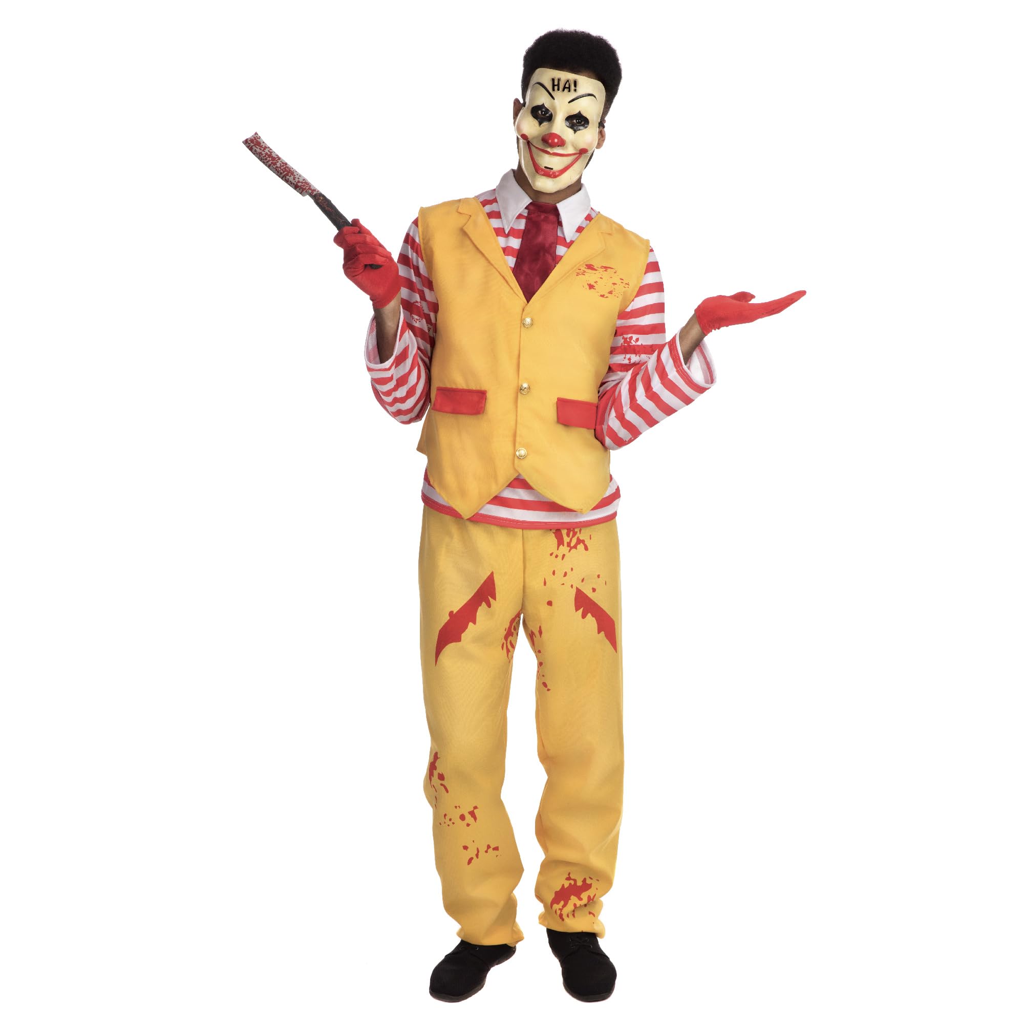 Bristol Novelty Dapper Clown Male Costume, Adult Fancy Dress, World Book Day