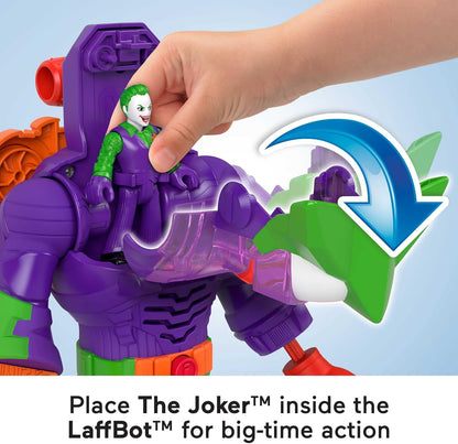 Imaginext DC Super Friends The Joker Insider & LaffBot 12-Inch Robot with Lights & Sounds plus Figure for Ages 3+ years, HKN47