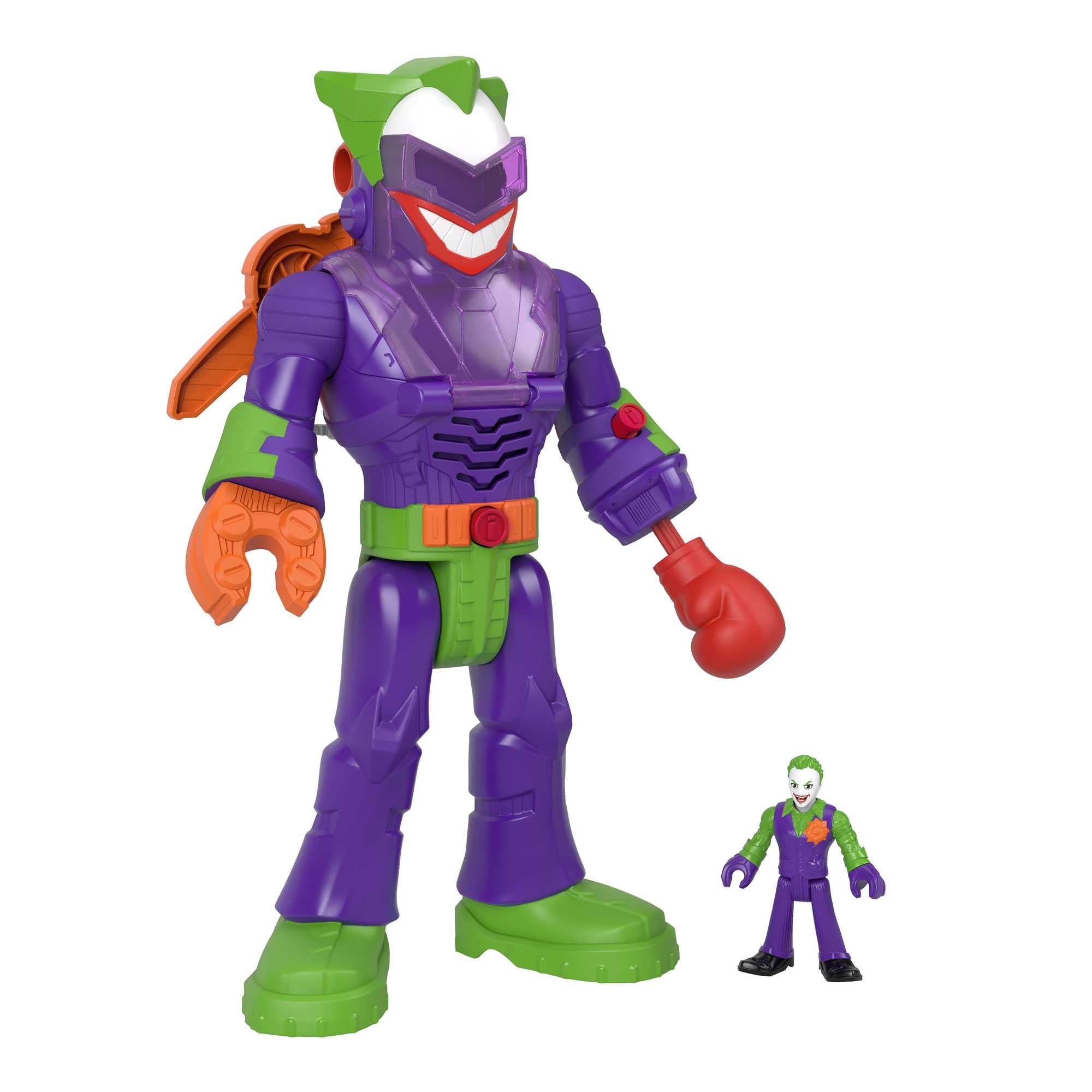 Imaginext DC Super Friends The Joker Insider & LaffBot 12-Inch Robot with Lights & Sounds plus Figure for Ages 3+ years, HKN47