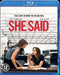 SHE SAID BluRay (Nederlandse versie
