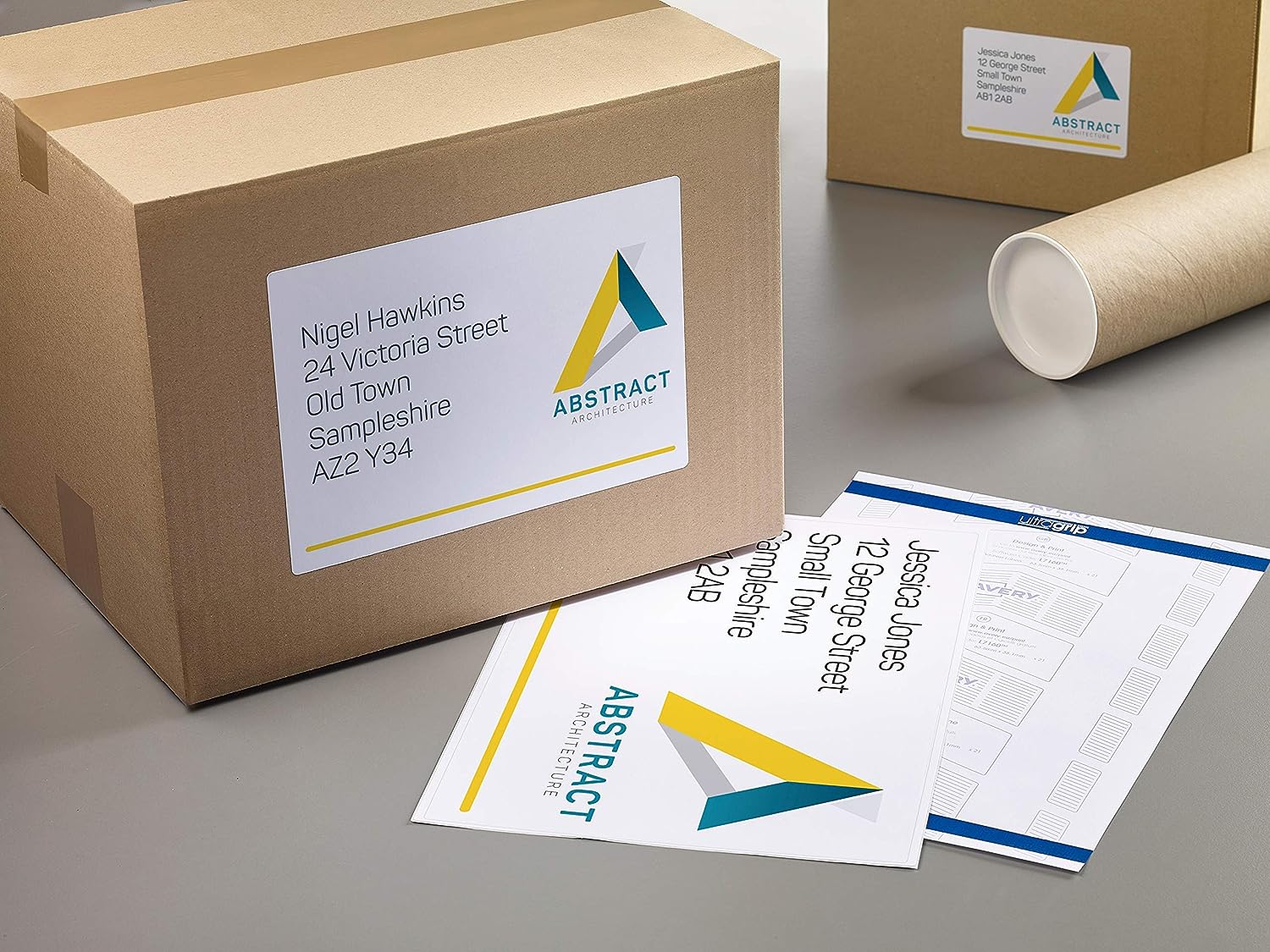 Avery L7167 Self Adhesive Parcel Shipping Labels, Laser Printers, 1 Label Per A4 Sheet, 40 Labels, UltraGrip, White