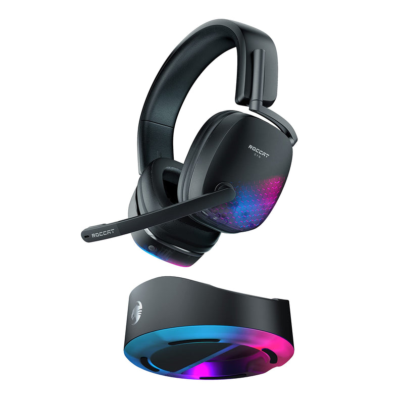 Roccat Syn Max Air - Wireless 3D Audio RGB Gaming Headset with Charging Dock Syn Max Air Unique