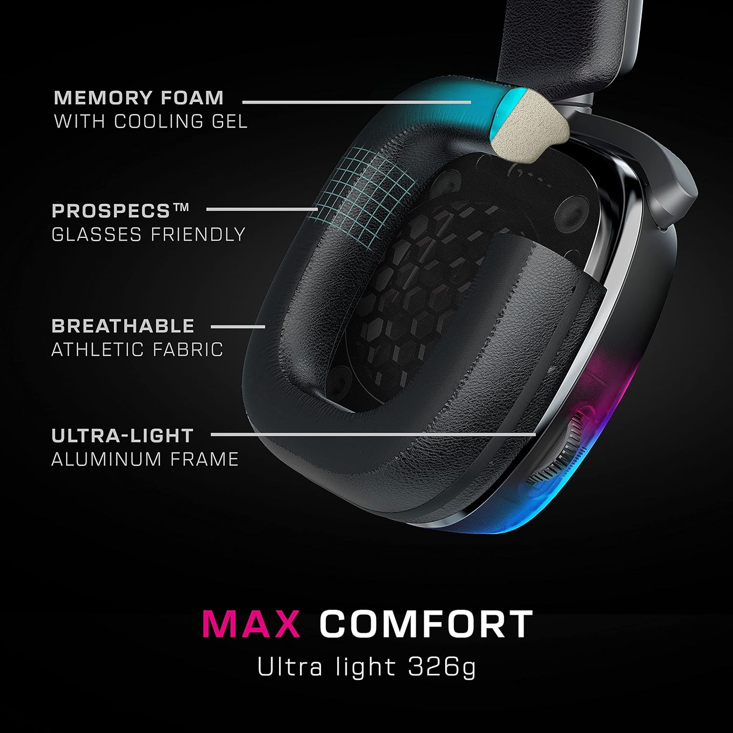 Roccat Syn Max Air - Wireless 3D Audio RGB Gaming Headset with Charging Dock Syn Max Air Unique