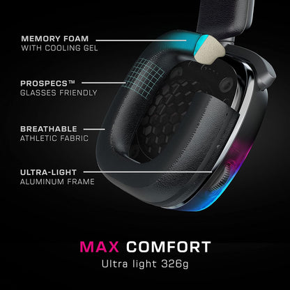 Roccat Syn Max Air - Wireless 3D Audio RGB Gaming Headset with Charging Dock Syn Max Air Unique