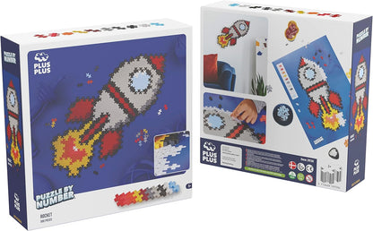 Plus-Plus 3930 9603930, Ingenious Construction Toy, Puzzle Rocket, Creative Building Blocks, Pieces, Multicoloured, 500 Teile