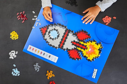 Plus-Plus 3930 9603930, Ingenious Construction Toy, Puzzle Rocket, Creative Building Blocks, Pieces, Multicoloured, 500 Teile