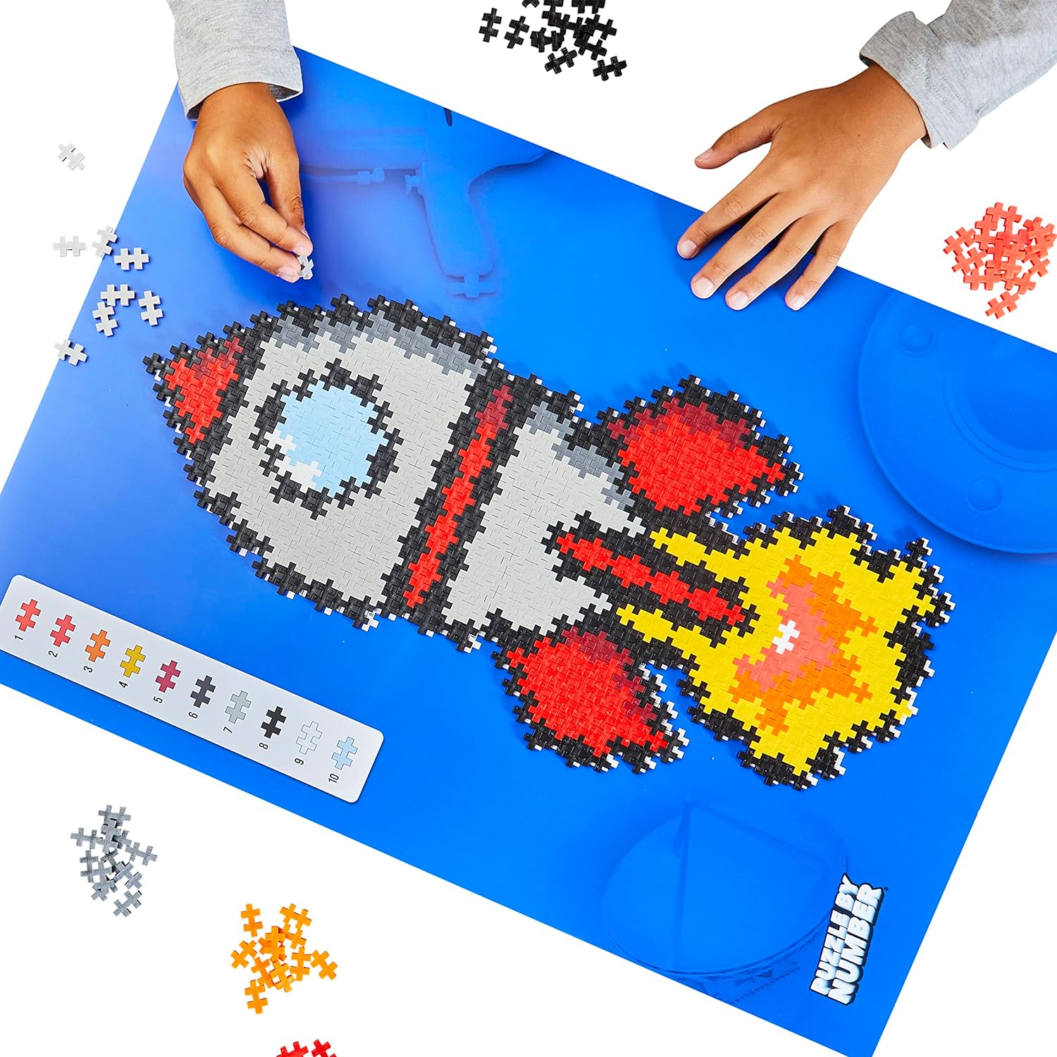 Plus-Plus 3930 9603930, Ingenious Construction Toy, Puzzle Rocket, Creative Building Blocks, Pieces, Multicoloured, 500 Teile