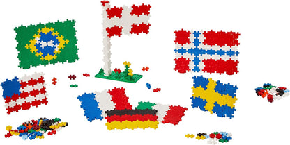 Plus-Plus 3932 Ingenious Construction Toy, Flags of All World, Creative Building Blocks, 700 Pieces