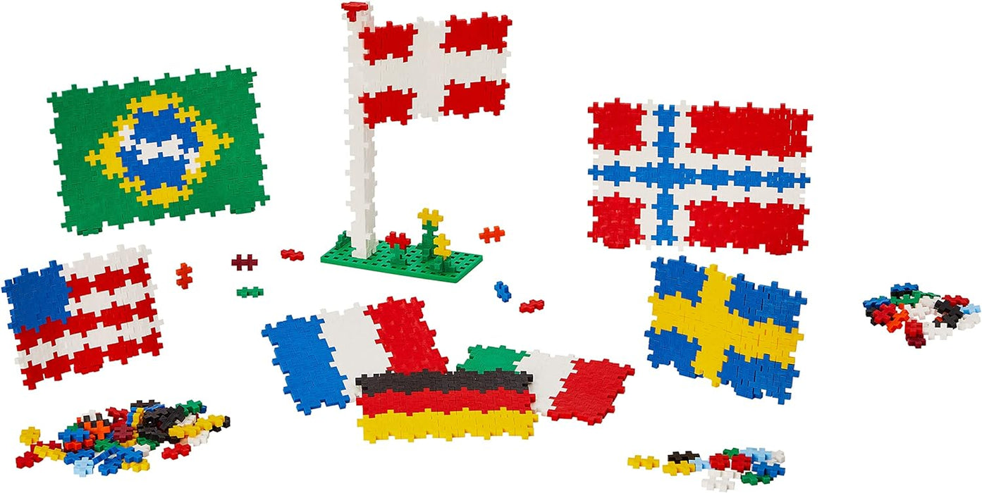 Plus-Plus 3932 Ingenious Construction Toy, Flags of All World, Creative Building Blocks, 700 Pieces
