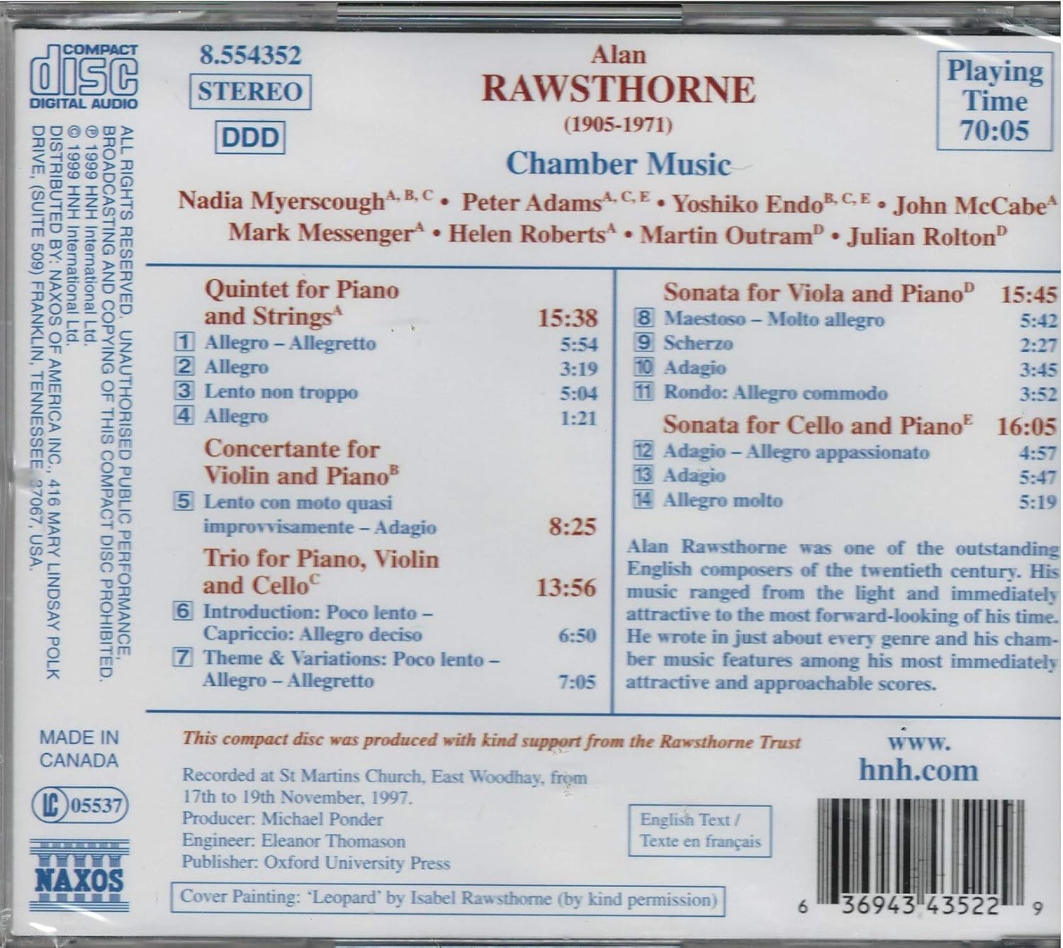 Alan Rawstrone - Chamber Music