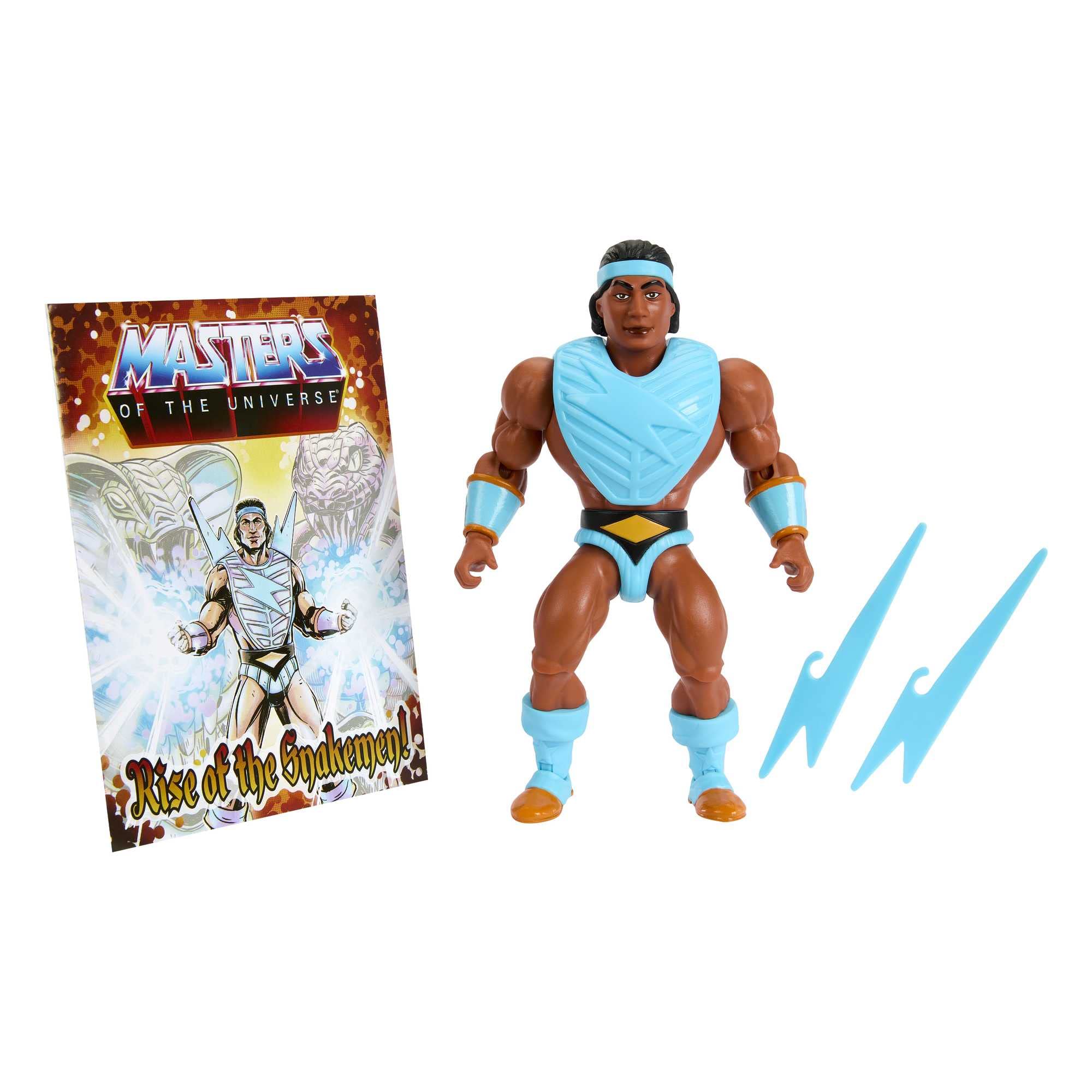 Masters of the Universe Origins Action Figure Rise of Snake Men Bolt Man, Articulated Collectible MOTU Toy with Accessory and Mini Comic, HKM66