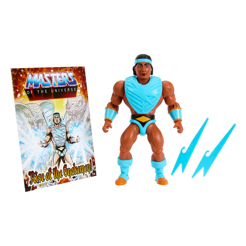 Masters of the Universe Origins Action Figure Rise of Snake Men Bolt Man, Articulated Collectible MOTU Toy with Accessory and Mini Comic, HKM66