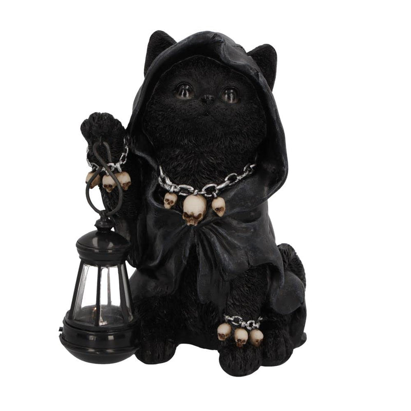 Nemesis Now Reapers Feline Cat Lantern Figurine, Black, 18.5cm