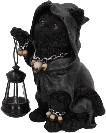 Nemesis Now Reapers Feline Cat Lantern Figurine, Black, 18.5cm
