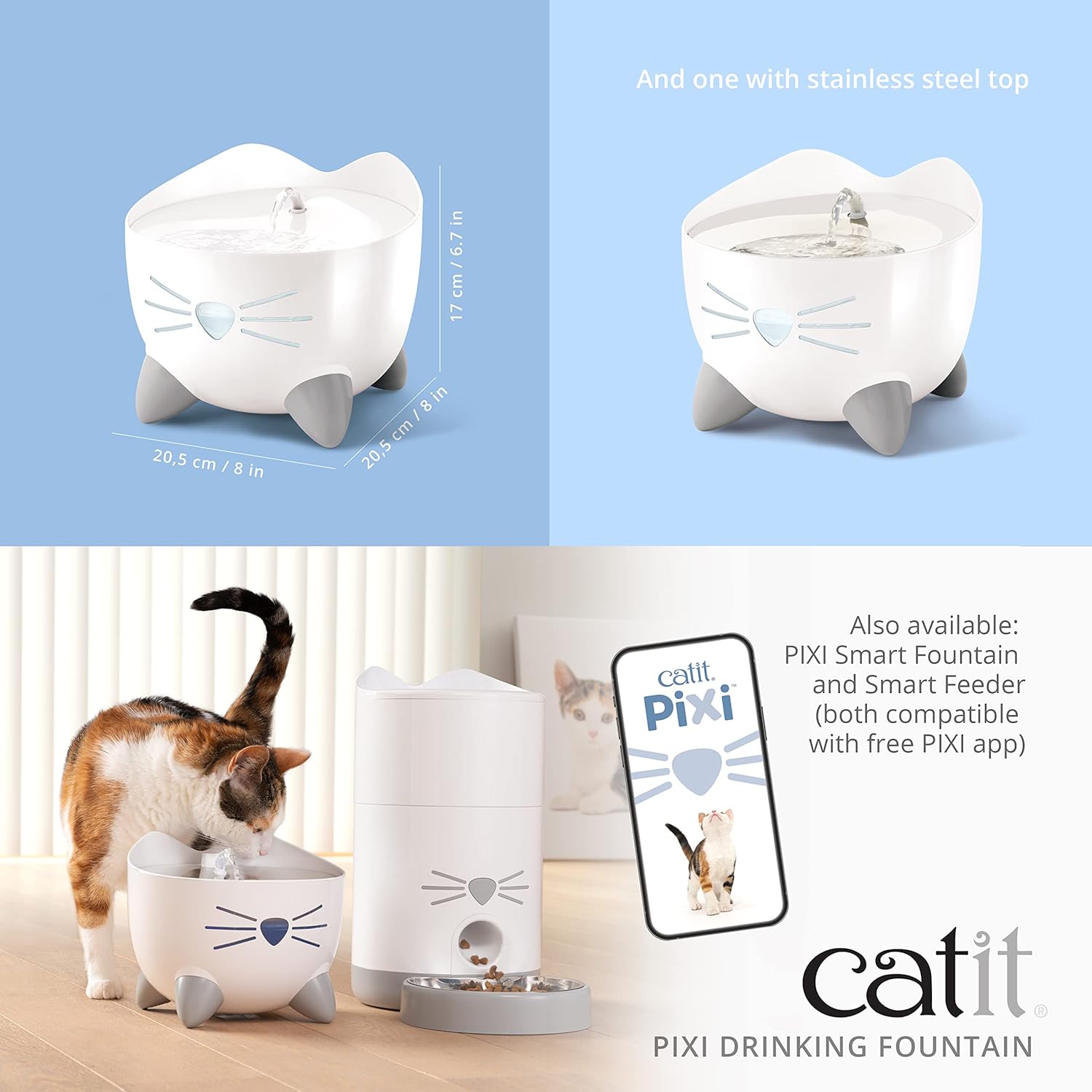 Catit - Fountain Pixi 2.5L Blue - (785.0482)