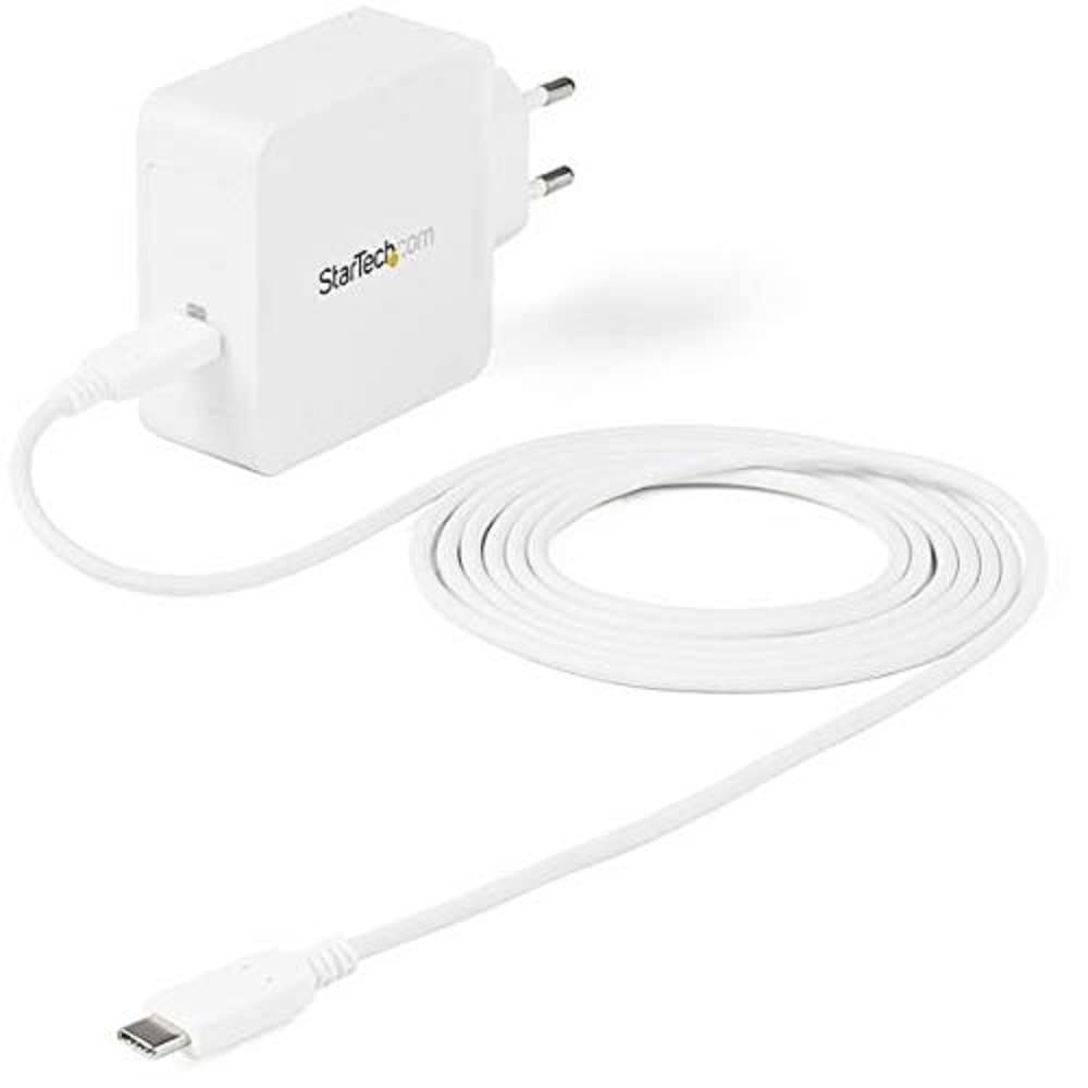 StarTech.com Cargador USB C de Pared - Cargador USB Tipo C de 60W para Ordenador Portátil - con Cable de 2m - Adaptador Universal de Alimentación Compacto USB C - Dell/Lenovo X1/HP/MacBook (WCH1CEU