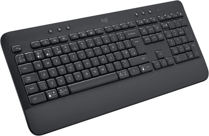 Logitech Signature K650 Wireless Keyboard - Grey & M185 Wireless Mouse, 2.4GHz with USB Mini Receiver, 12-Month Battery Life, 1000 DPI Optical Tracking - Grey