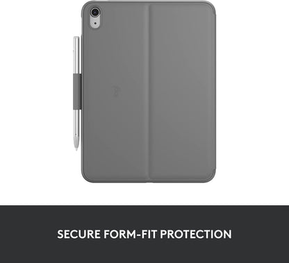 Logitech iPad (10th generation) Keyboard Case | Slim Folio with integrated wireless keyboard (Graphite) - PAN Nordic Layout