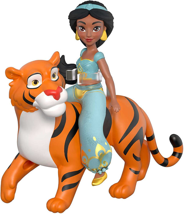 Disney Princess Toys, Princess Jasmine Posable Small Doll and Rajah Tiger Inspired by the Disney Movie Aladdin, Gifts for Kids, HLW83