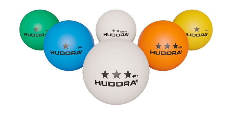 Hudora Unisex Youth Table Tennis Ball Mix Training, Multicoloured, Normal