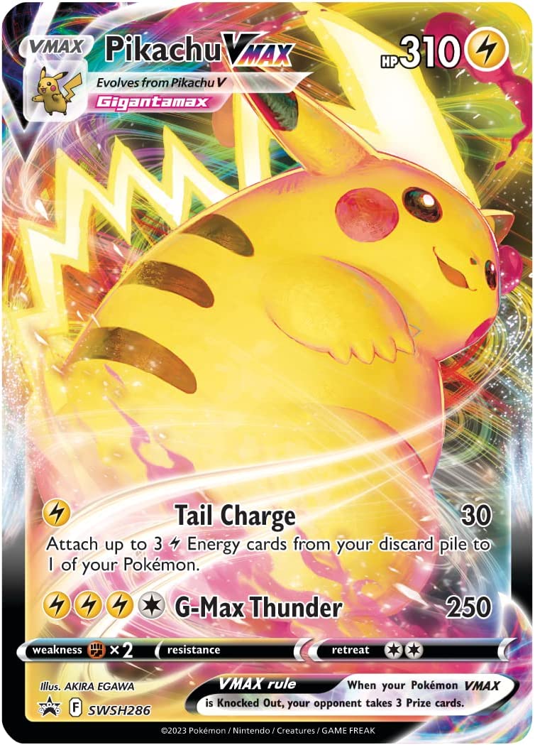 Pokémon TCG: Crown Zenith Special Collection - Pikachu VMAX (2 Etched Foil Promo Cards, 1 Foil Oversize Card and 5 Booster Packs)