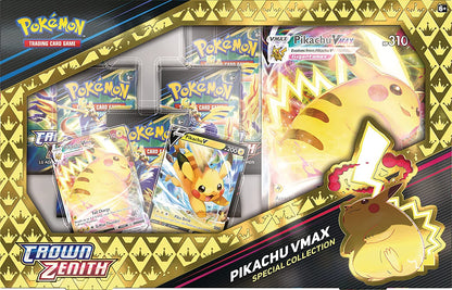 Pokémon TCG: Crown Zenith Special Collection - Pikachu VMAX (2 Etched Foil Promo Cards, 1 Foil Oversize Card and 5 Booster Packs)