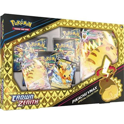 Pokémon TCG: Crown Zenith Special Collection - Pikachu VMAX (2 Etched Foil Promo Cards, 1 Foil Oversize Card and 5 Booster Packs)