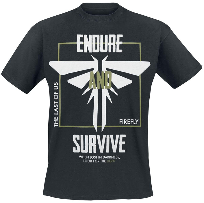 The Last Of Us Men's 2-T-Shirts-Ts877187lfu-Endure and Survive S T-Shirt, Black, S