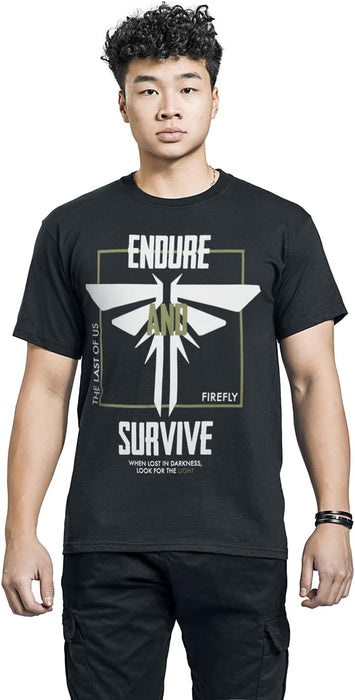 The Last Of Us Men's 2-T-Shirts-Ts877187lfu-Endure and Survive S T-Shirt, Black, S