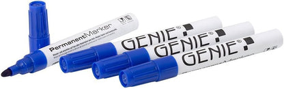 Genie Marcador permanente (con punta redonda de 1 a 3 mm, mango de metal) Pack de 12, color